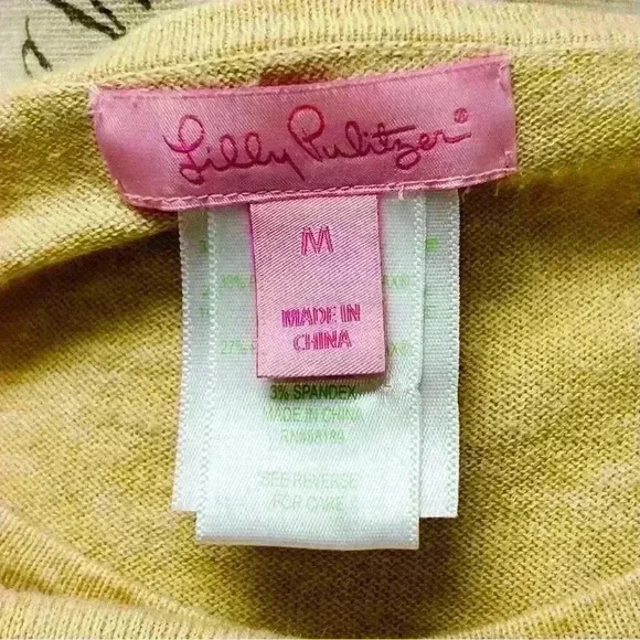 Lilly Pulitzer Ramona Gold Fringe Sweater Size Medium - Picture 11 of 15